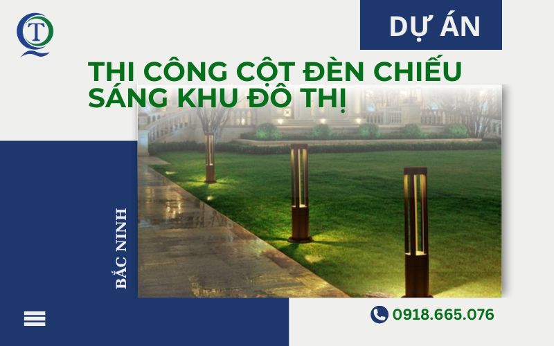 lắp đặt đèn sân vườn chiếu sáng lối đi tại Hưng Yên