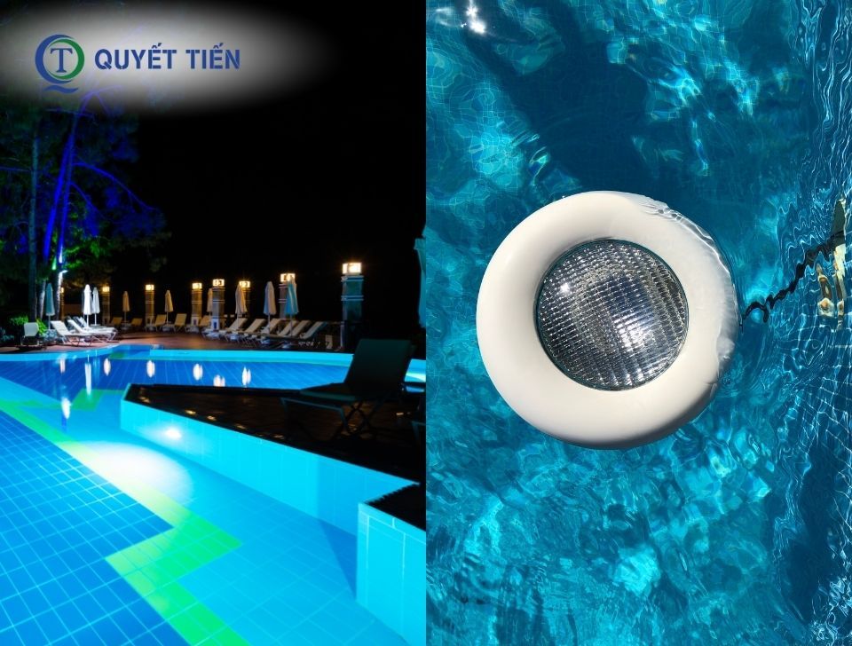Đèn âm nước trong bể bơi